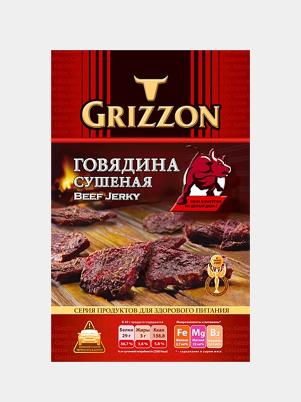 Говядина сушеная "GRIZZON" 36г