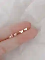 Серьги гвоздики сердечки
