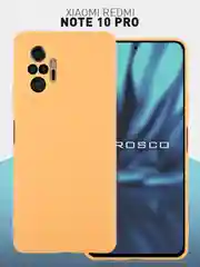 Чехол для Xiaomi Redmi Note 10 Pro силиконовый ROSCO матовый тонкий с защитой камер бортик