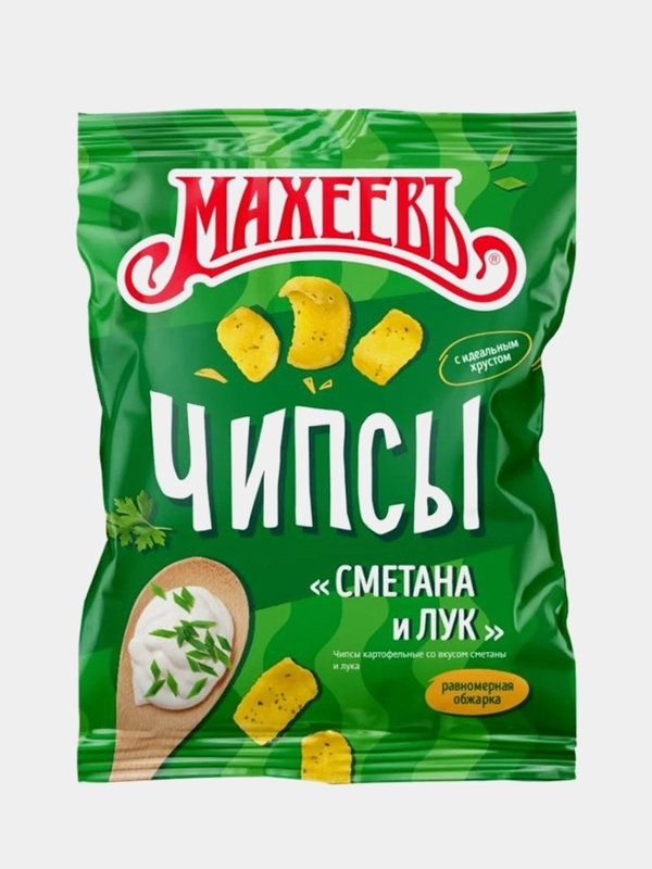 Чипсы Махеевъ сметана и лук ХБИ 80г