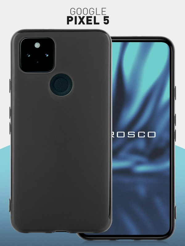 Чехол для Google Pixel 5 силиконовый ROSCO матовый тонкий с бортиком защитой вокруг камер