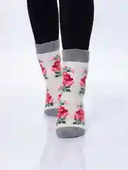 Розовый носки женские, теплые, шерстяные, вязаные, зимние, термоноски, подарок на новый год