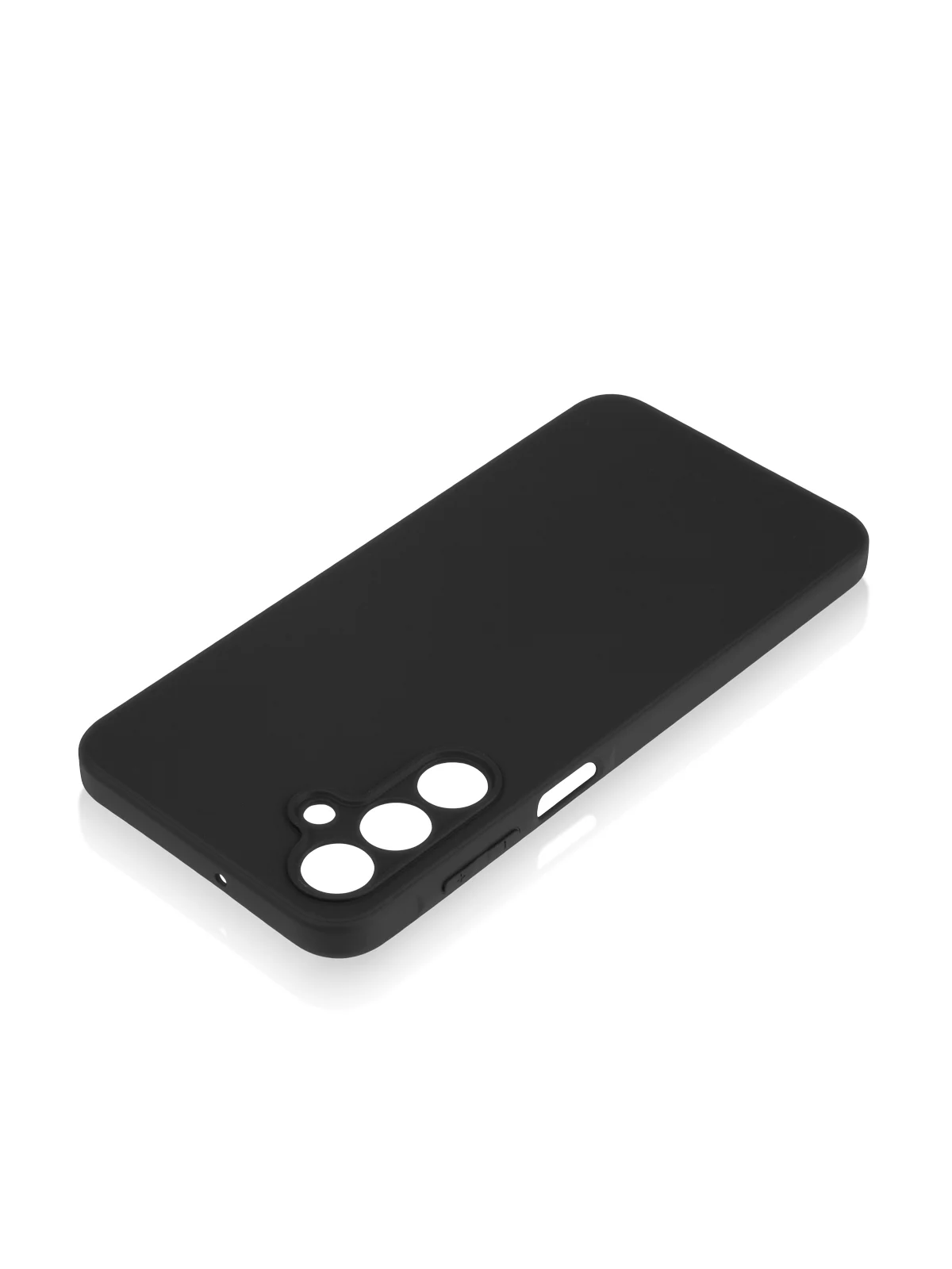 Черный чехол для Samsung Galaxy A16 силиконовый ROSCO матовый тонкий с бортиком защитой камер