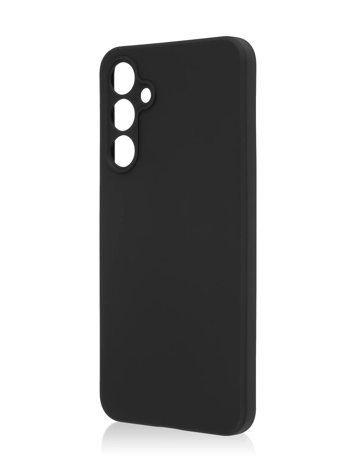 Черный чехол для Samsung Galaxy A16 силиконовый ROSCO матовый тонкий с бортиком защитой камер