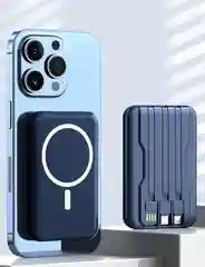 Синий power Bank Магнитная Беспроводная зарядка Magsafe 10000 mAh