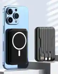 Черный power Bank Магнитная Беспроводная зарядка Magsafe 10000 mAh