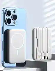 Белый power Bank Магнитная Беспроводная зарядка Magsafe 10000 mAh