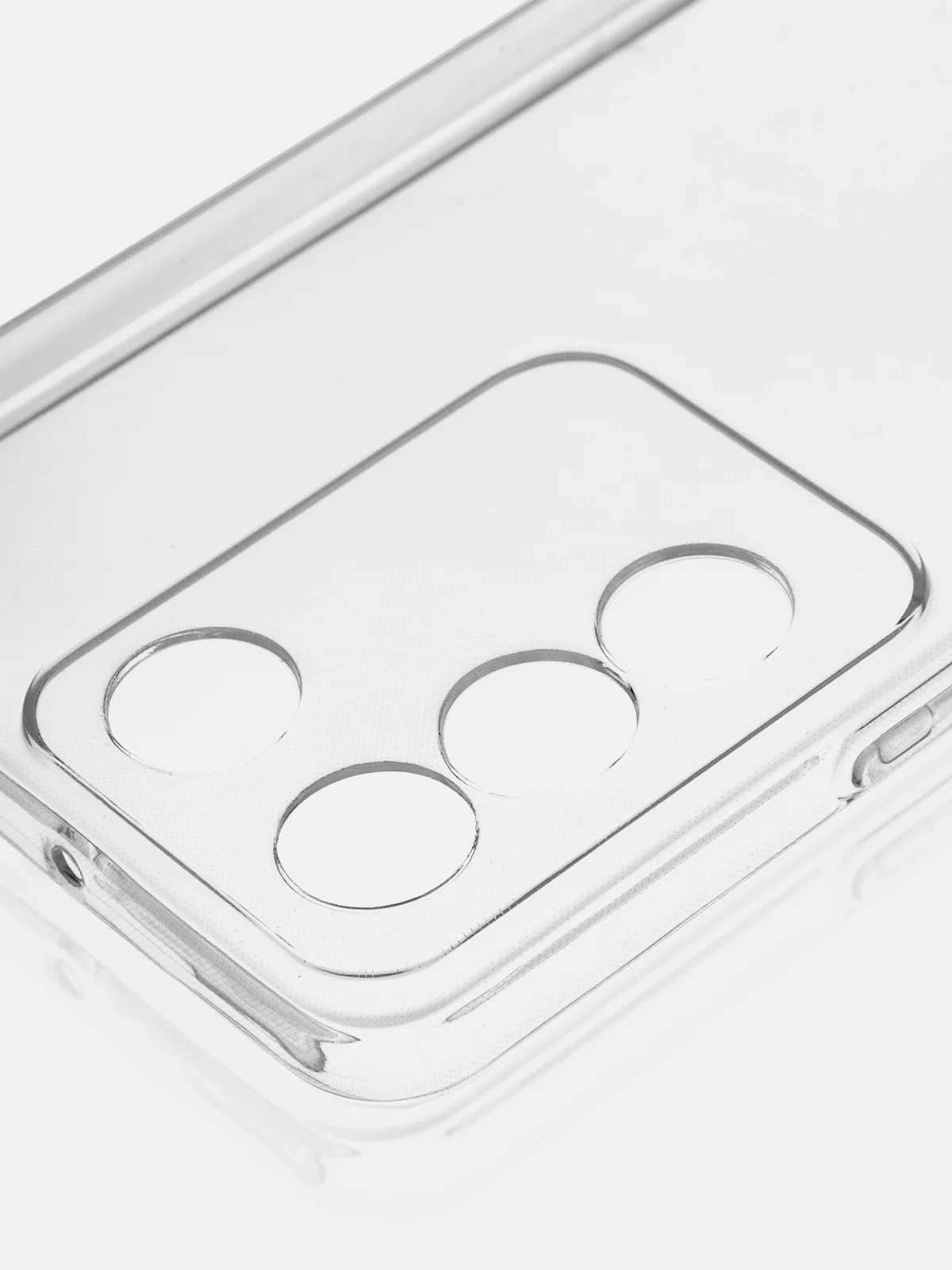 Прозрачный чехол для Vivo V27 силиконовый ROSCO прозрачный с бортиком- защитой камер и от прилипания