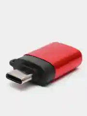 Красный otg переходник с Type-C на USB, переходник для телефона, macbook, флешки