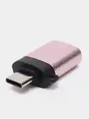 Розовый otg переходник с Type-C на USB, переходник для телефона, macbook, флешки