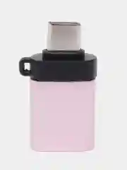 Розовый otg переходник с Type-C на USB, переходник для телефона, macbook, флешки