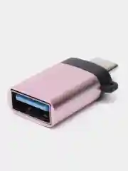 Розовый otg переходник с Type-C на USB, переходник для телефона, macbook, флешки