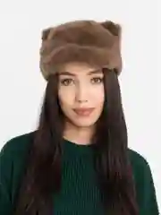 Коричневый кепка, бейсболка женская меховая с ушками.Кепка зимняя  Кошка.Шапка женская меховая
