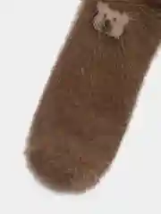 Шоколадный носки женские утепленные,длинные и укороченые