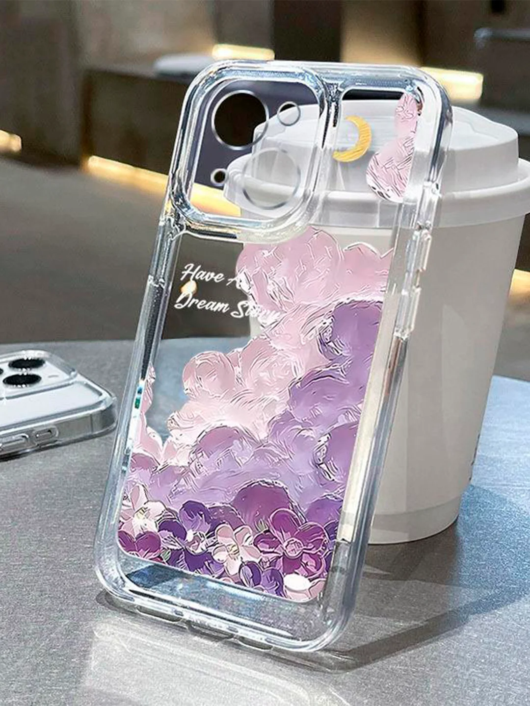 Пудровый чехол для iPhone XR, 11, 12, 13, 15 Pro Max на айфон, прозрачный, с цветами