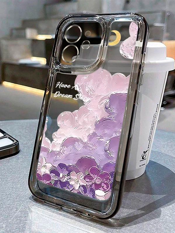 Чехол для iPhone XR, 11, 12, 13, 15 Pro Max на айфон, прозрачный, с цветами