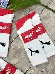 Носки мужские Пума (Puma), белые, 41-47, высокие, спортивные, 1 пара