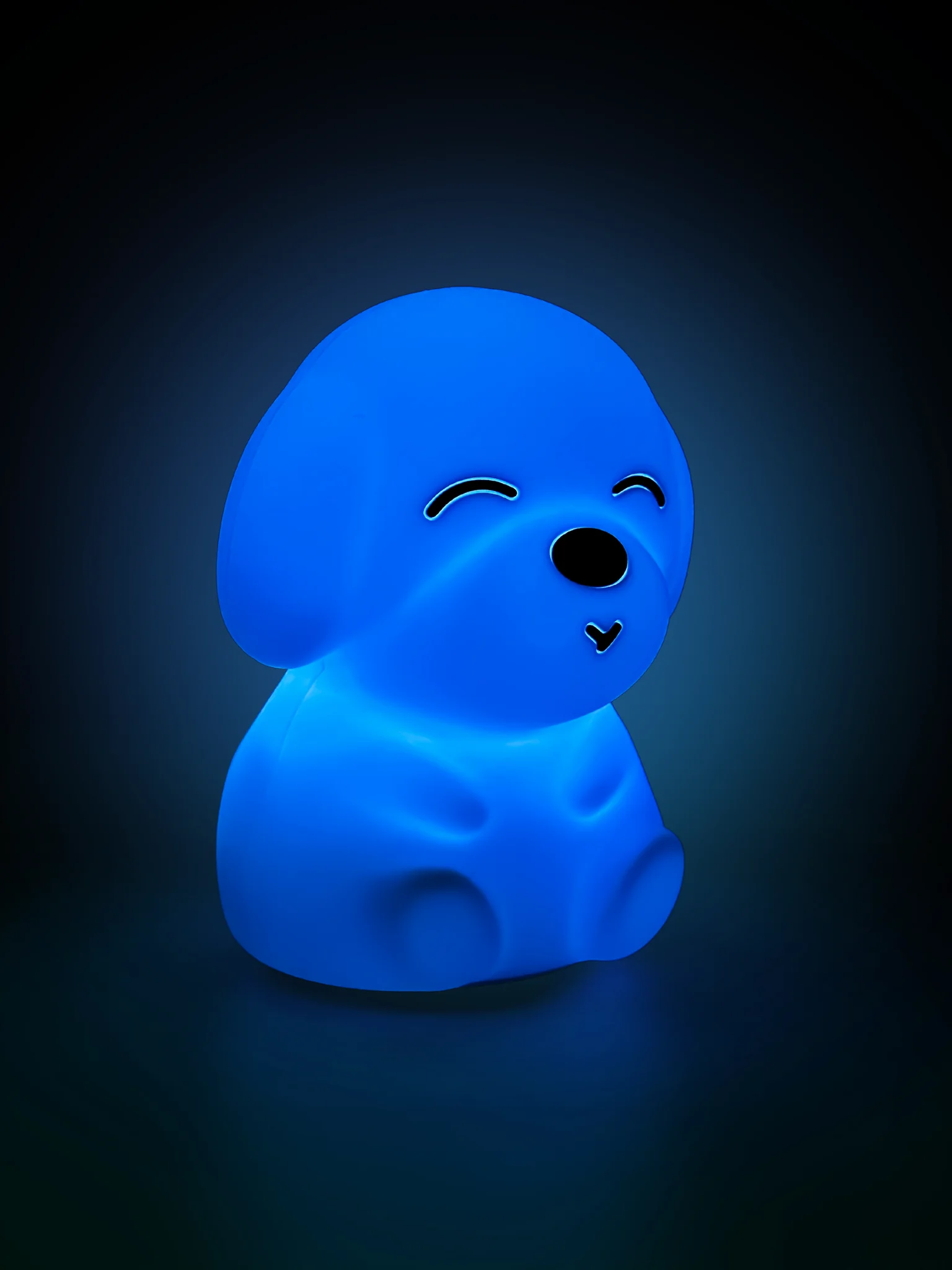 Ночник силиконовый  "Собачка", USB, аккумулятор 1200 мАч, 3000К, RGB, 7 цветов