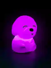 Ночник силиконовый  "Собачка", USB, аккумулятор 1200 мАч, 3000К, RGB, 7 цветов
