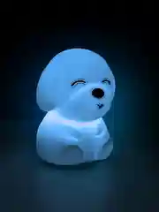 Ночник силиконовый  "Собачка", USB, аккумулятор 1200 мАч, 3000К, RGB, 7 цветов