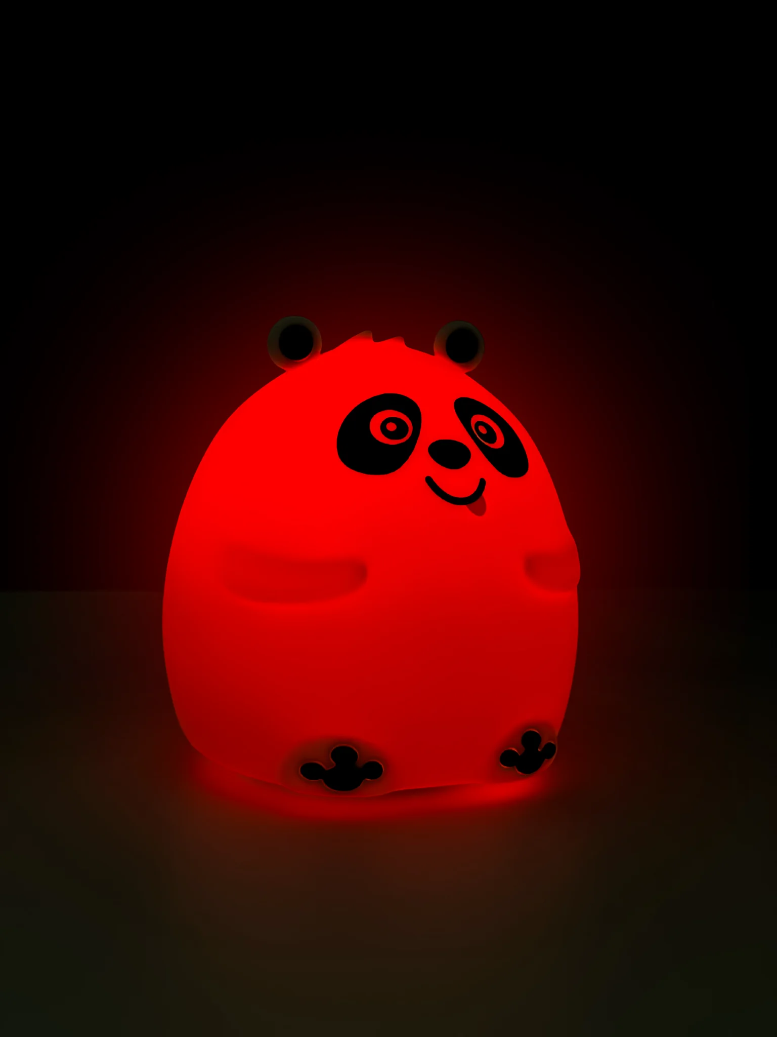 Ночник силиконовый "Панда", USB, аккумулятор 1200 мАч, 3000К, RGB, 7 цветов, с ДУ