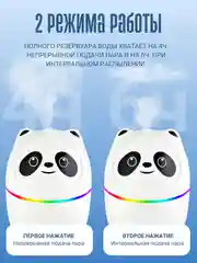 Увлажнитель воздуха "Панда", портативный, с подсветкой, 220 мл, питание от USB, фильтр 2 штуки