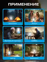Фонарь кемпинговый, LED 3W, подвес, диммер (3*АА)