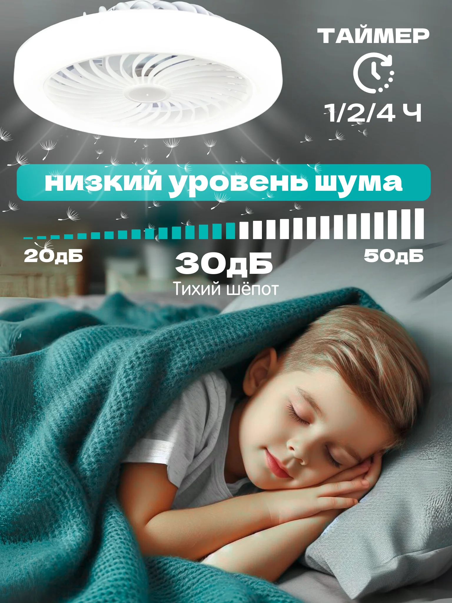 Светильник - вентилятор, 24Вт. с ДУ, Е27 (230*120 мм)