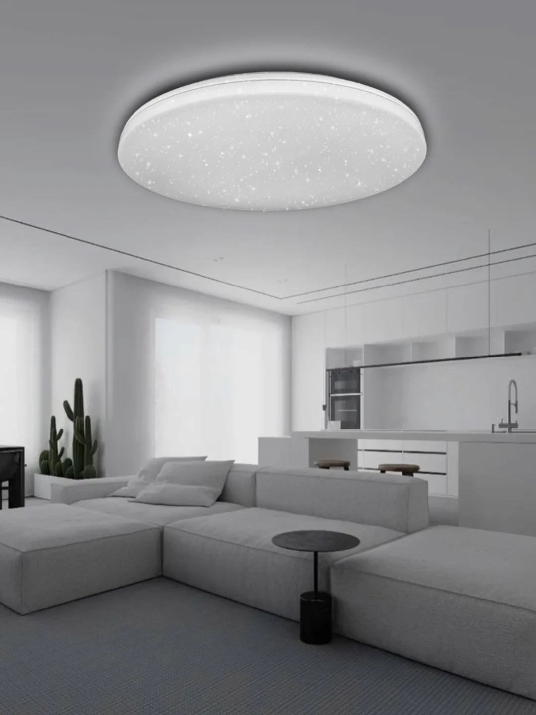 Светильник-люстра "Звездное небо", LED, 75 Вт, с ИК ДУ, 480*60, основание - 450