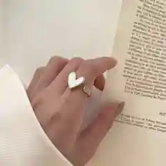 Кольцо сердце безразмерное