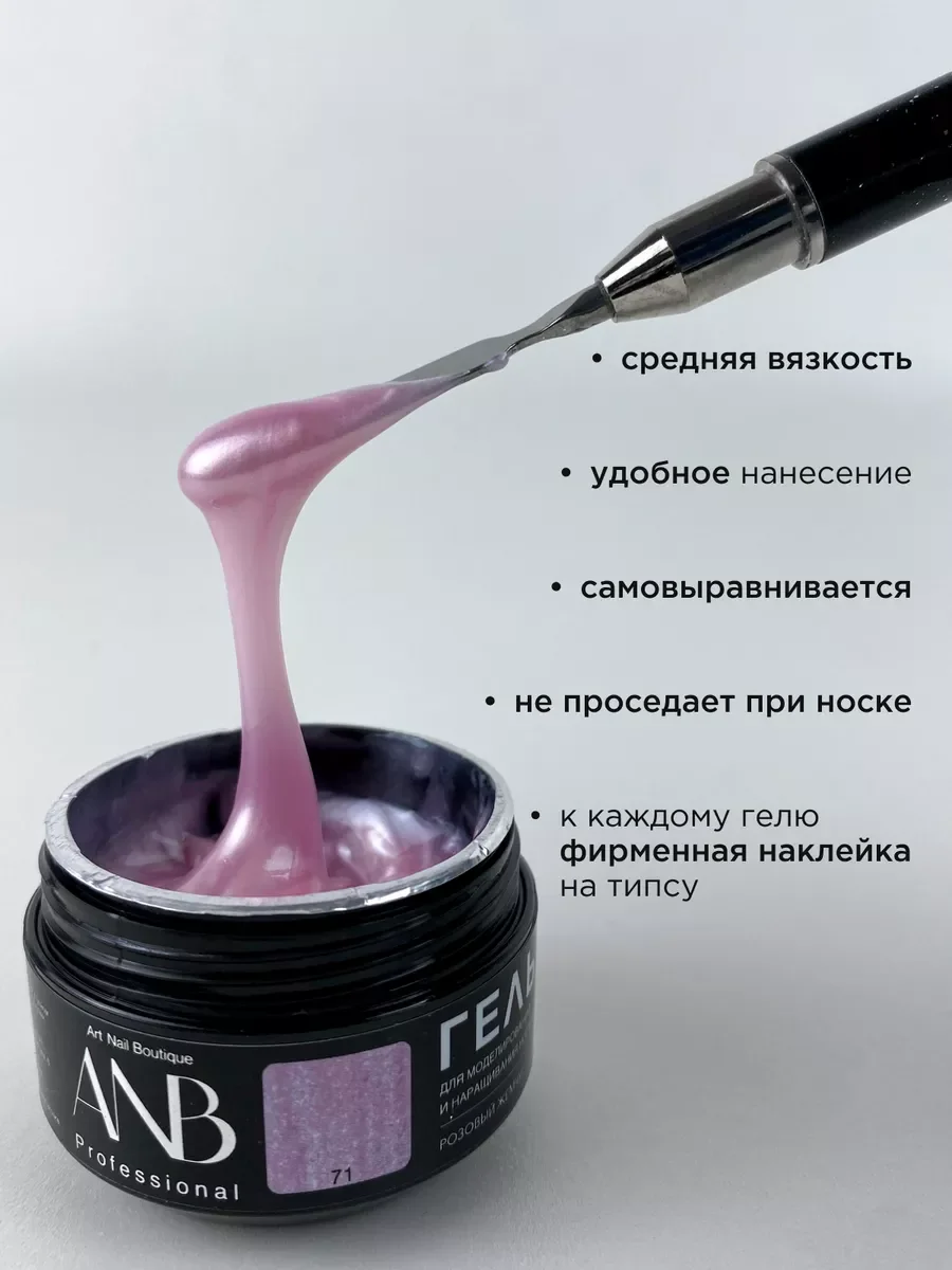 Голубой жемчужный гель для наращивания ногтей и моделирования