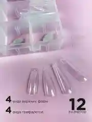 Прозрачный верхние формы для наращивания ногтей