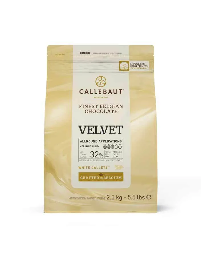 Бельгийский белый шоколад Callebaut Velvet, 2,5 кг