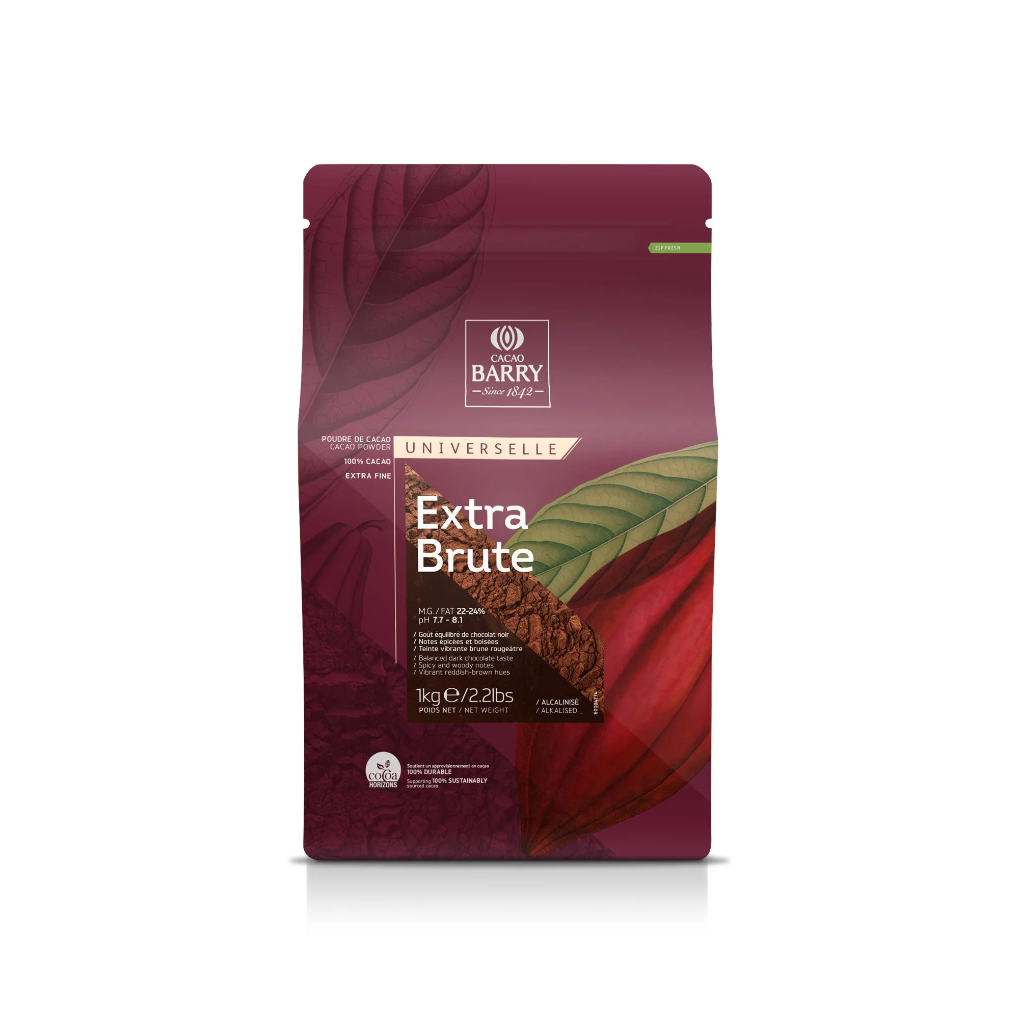 Какао порошок Cacao Barry EXTRA BRUTE 22-24%, 1 кг