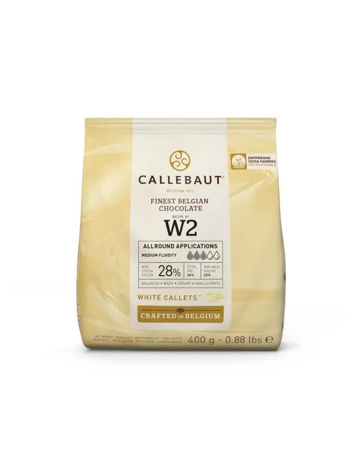 Бельгийский белый шоколад Callebaut W2, 0,4 кг