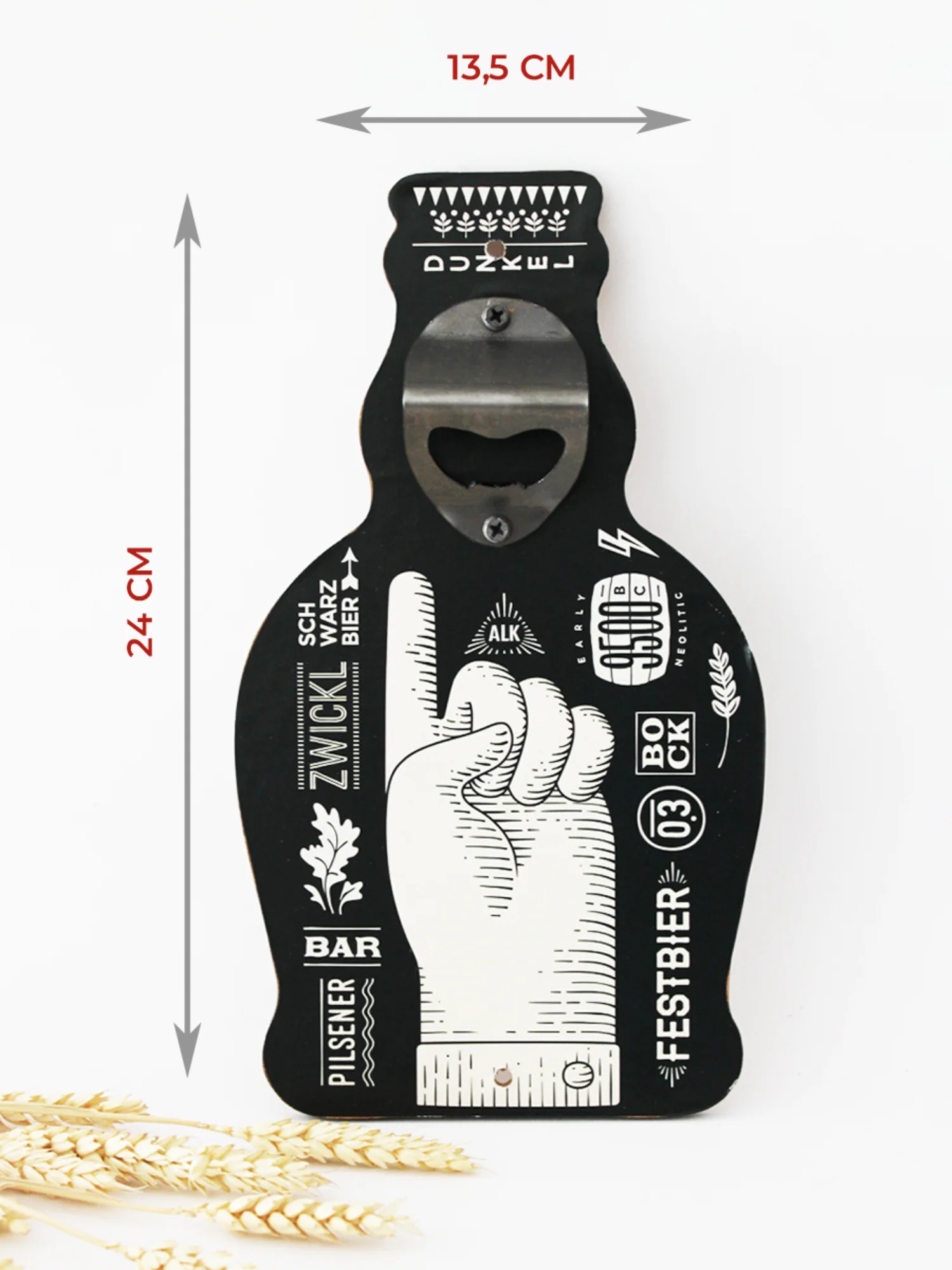 Пивная открывашка "Sсhwarz beer", 13,5 х 24 см