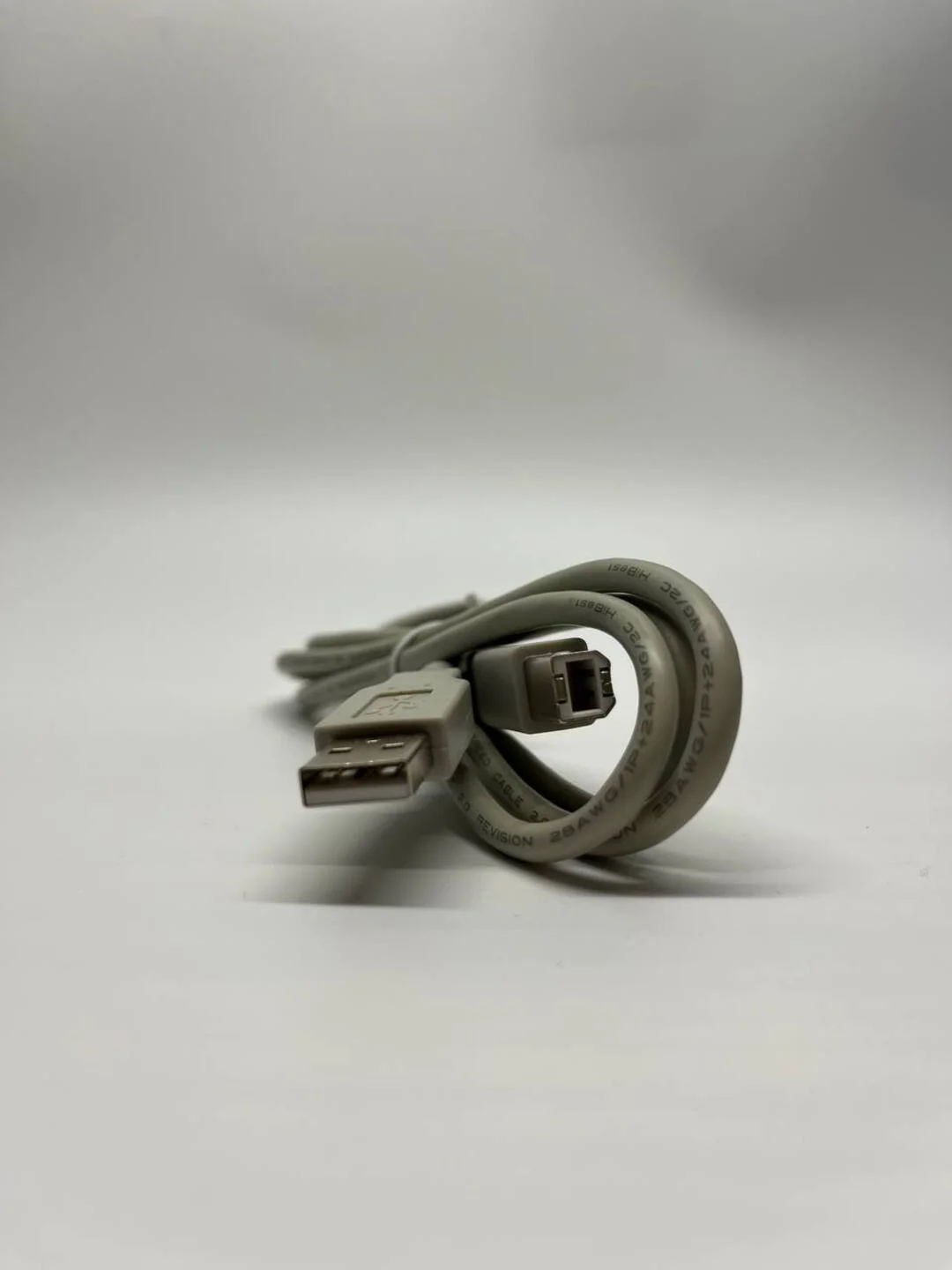 Серый кабель для принтера, сканера, МФУ, USB 2.0, USB-A - USB-B
