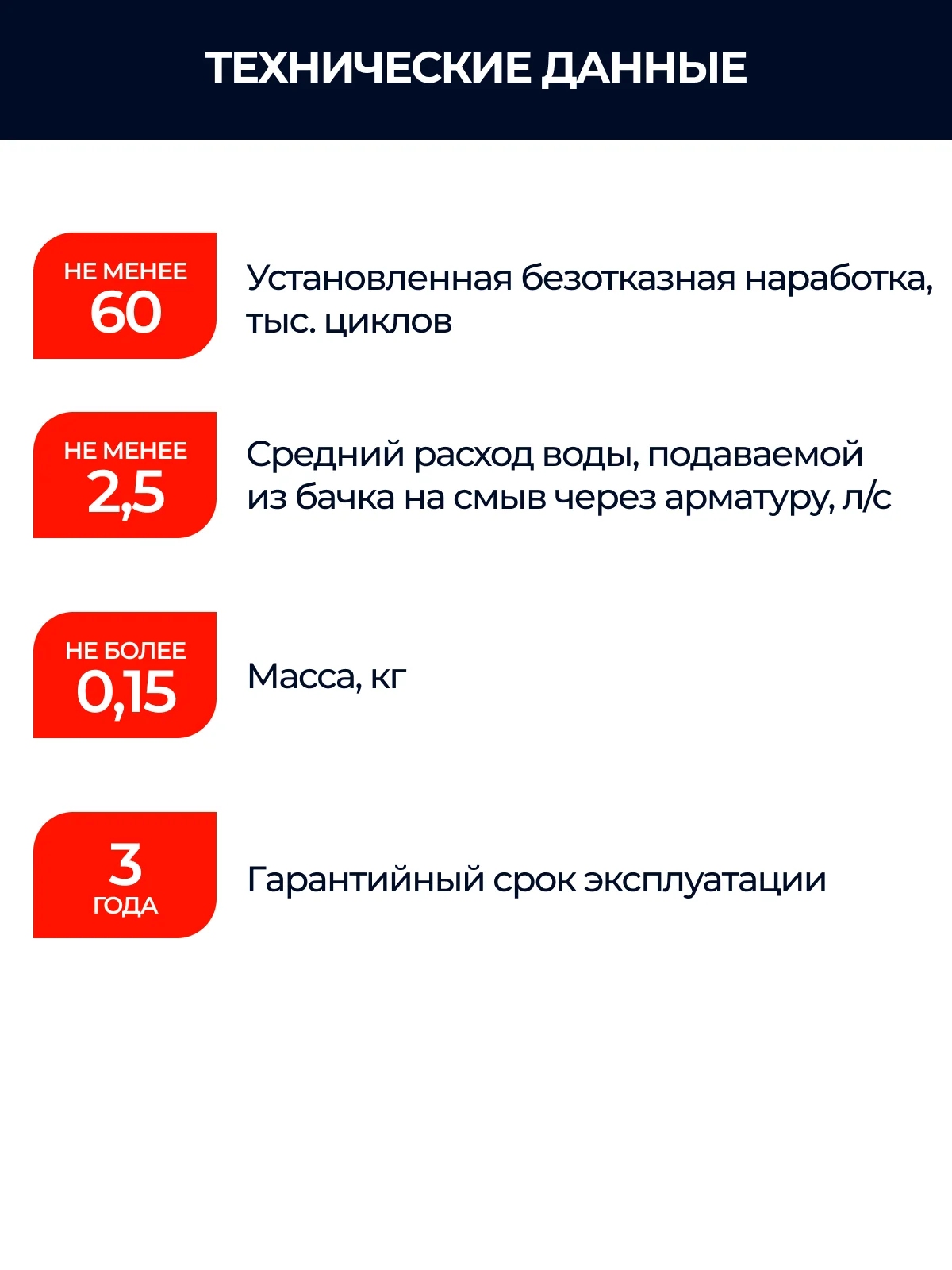 Белый клапан для бачка (спускной, универсальный, 1 режим слива) ИН