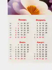 Алый календарь листовой с символом на 2025 год в формате А4