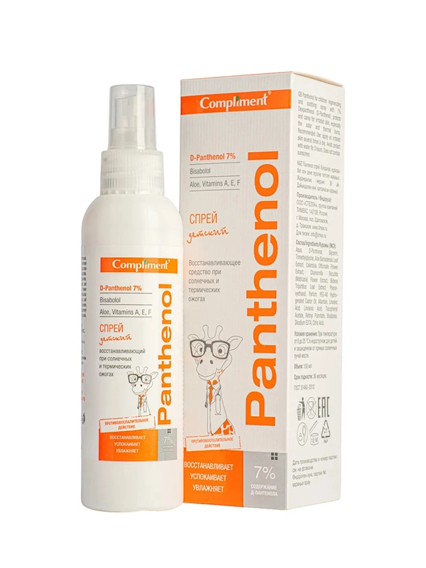 Compliment PANTHENOL Спрей для ухода за кожей лица и тела, 150 мл