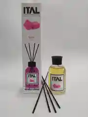 Тёмно-розовый парфюмированный ароматический диффузор с палочками ITAL(ИТАЛ), 110 мл