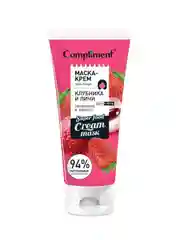 Compliment маска-крем для лица КЛУБНИКА И ЛИЧИ увлажнение и комфорт , 130мл