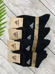 Носки мужские, адидас (adidas) черные, 41-47, упаковка 4 пары