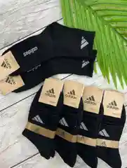 Носки мужские, адидас (adidas) черные, 41-47, упаковка 4 пары