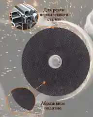 Круг отрезной по металлу 115х12х22 мм Вихрь