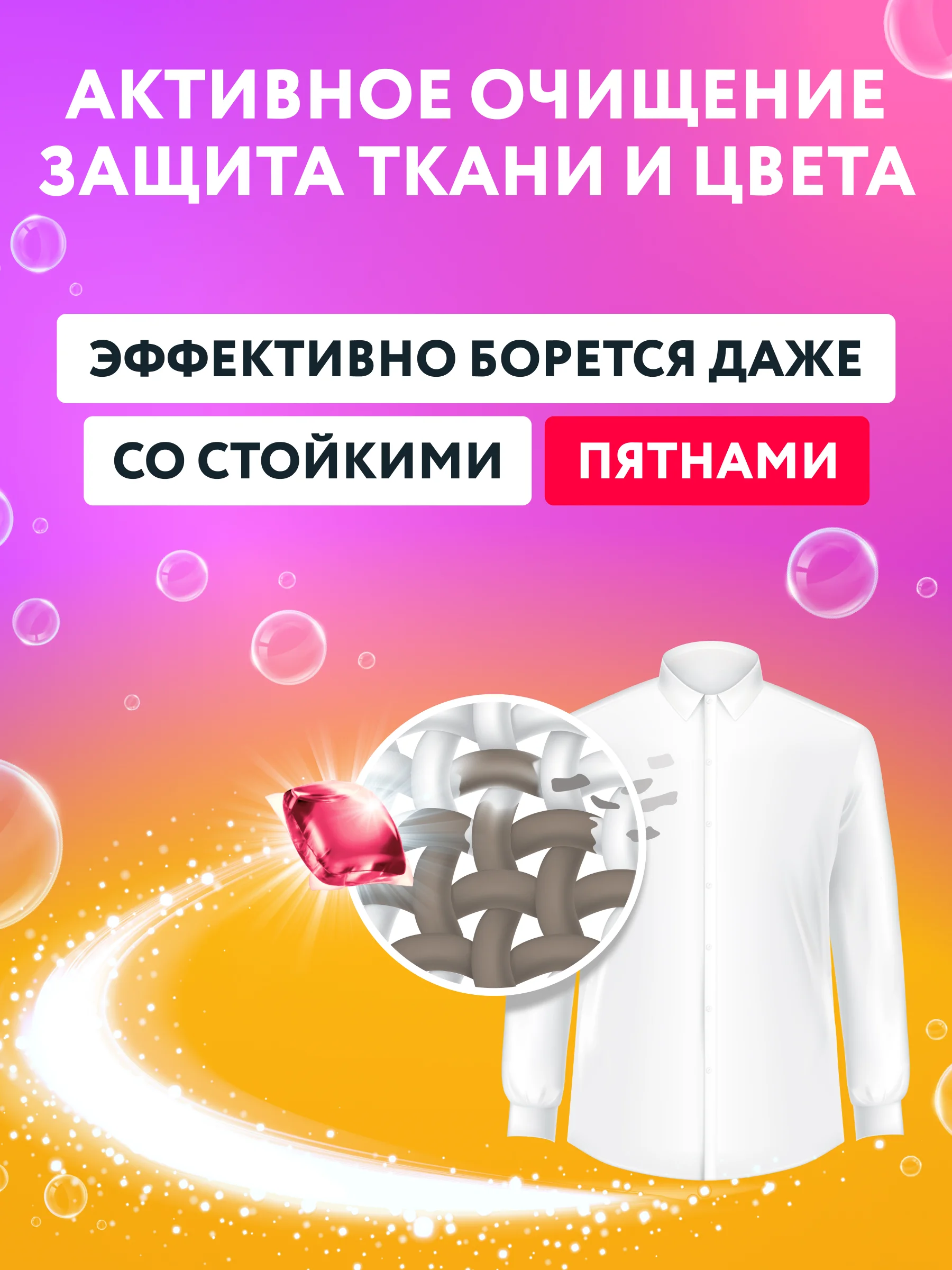 Капсулы для стирки 3в1 Kaiteki "Fabric Softner" Сакура с кондиционером, 100 шт