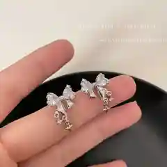 Серьги пусеты, бантики, бабочки y2k