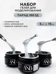Серебряный гель для наращивания и моделирования ногтей Набор