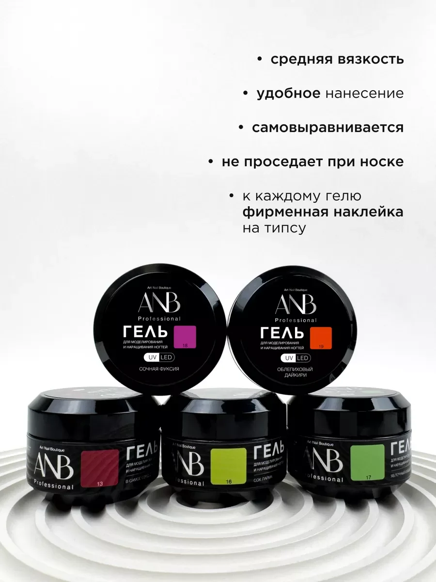 Красный гель для наращивания и моделирования ногтей Набор