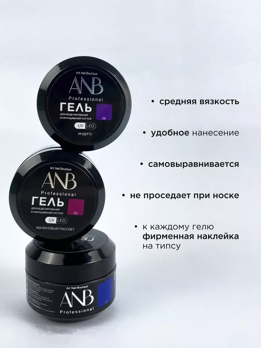 Индиго гель для наращивания и моделирования ногтей Набор